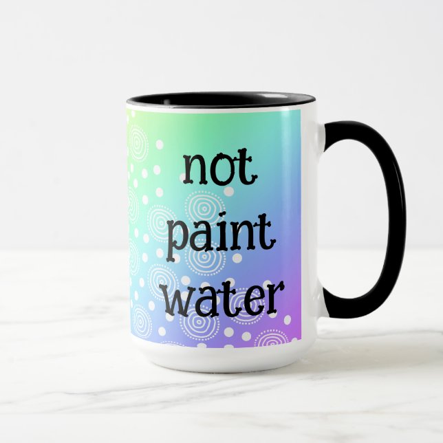 Inte Paint Vatten Funny Rainbow Coffee Mugg (Höger)