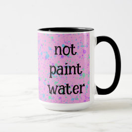 Inte Paint Vatten Funny Rosa Splatter Coffee Mugg