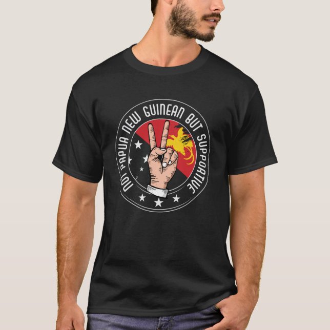 Inte Papua Nya Guineas utan stödjande resepapua T Shirt (Framsida)