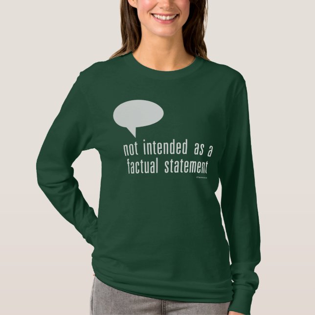 inte påtänkt som ett factual påstående t shirt (Framsida)