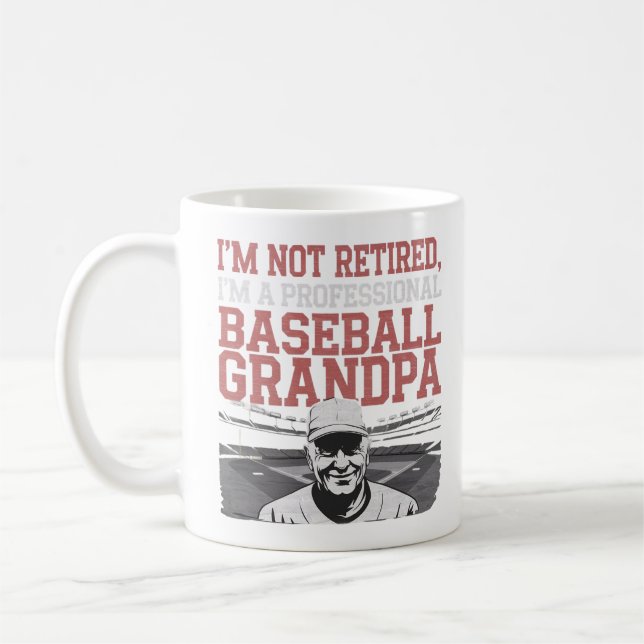 Inte pensionerad - bara en Baseball Pro Kaffemugg (Vänster)