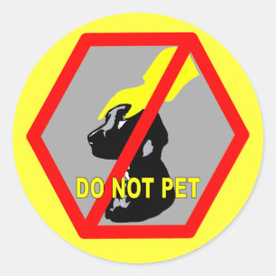 INTE PET-HUND RUNT KLISTERMÄRKE