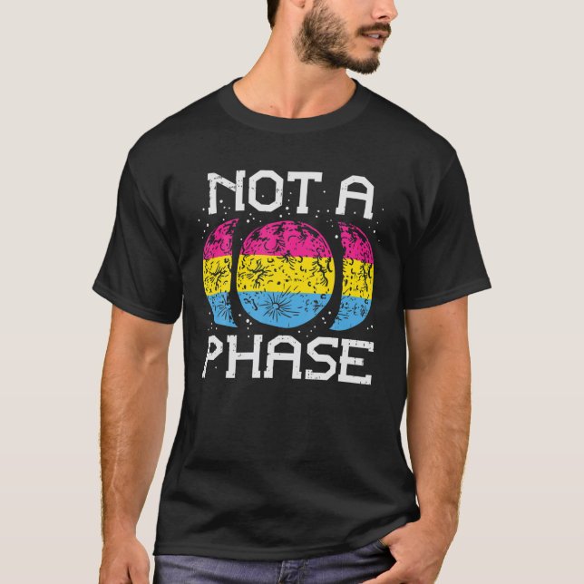 Inte Phase Pansexual Måne Funny Pan Pride Flagga L T Shirt (Framsida)