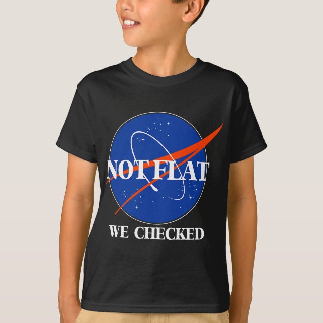 Inte platta vi har kontrollerat den vackra planete t shirt (Framsida)
