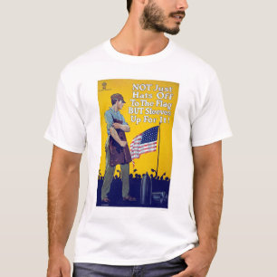 Inte precis hattar av till flagga t shirt