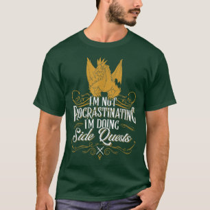 Inte procrastinating Side Quests Funny RPG Gamer D T Shirt