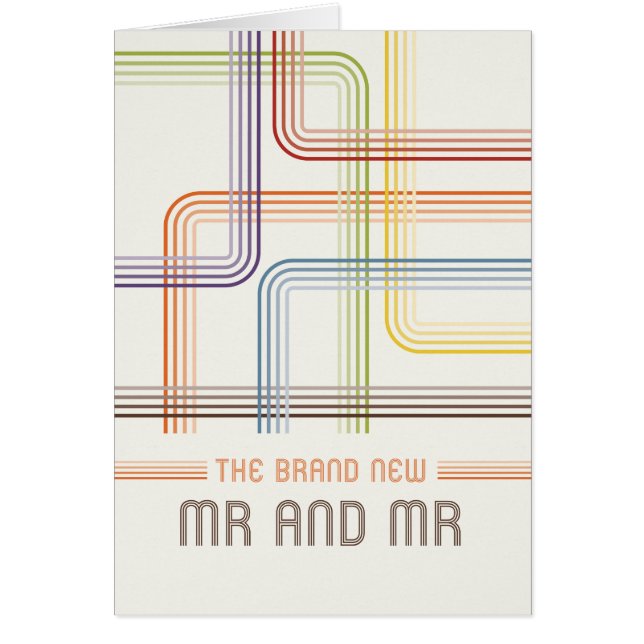 Inte rak design - Herr och Herr Hälsningskort (Framsidan)