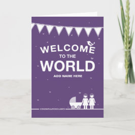 Inte Rakt designkort för Nyfödd bebis Kort