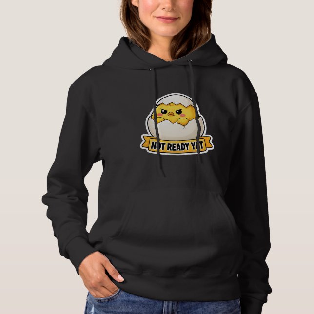 Inte redo än rolig kyckling meme t shirt (Framsida)