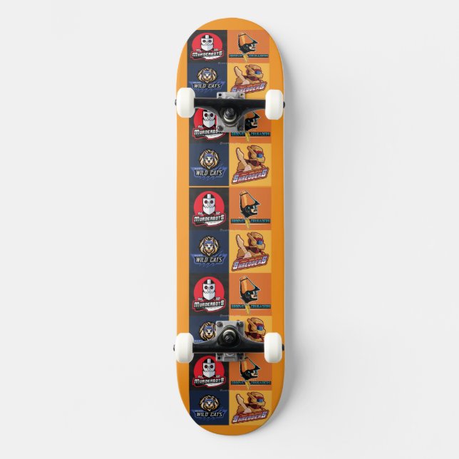 INTE RIKTIGA LOGOTYP MINI SKATEBOARD BRÄDA 18,5 CM (Framsida)