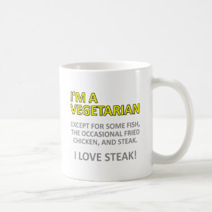 Inte riktigt en vegetarian - Rolig mugg