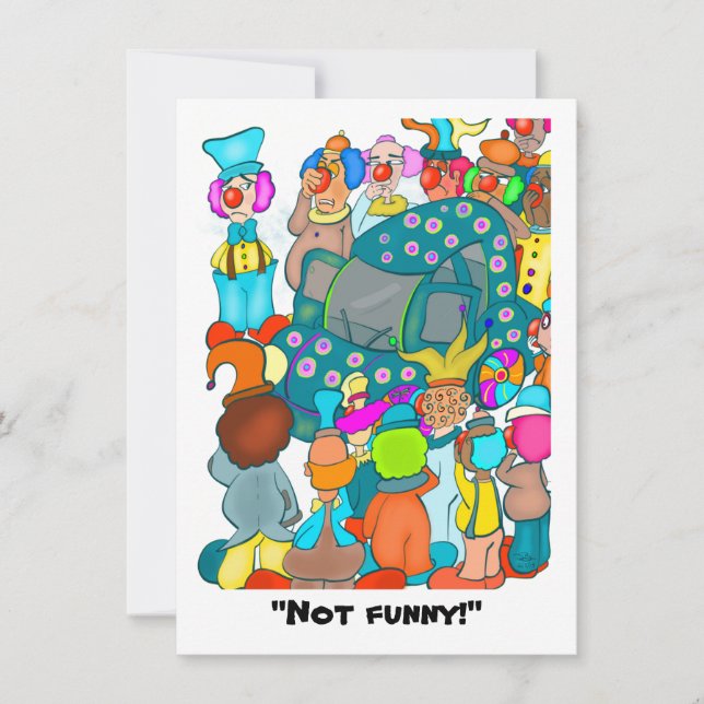 Inte roligt! Platt kort (Framsida)