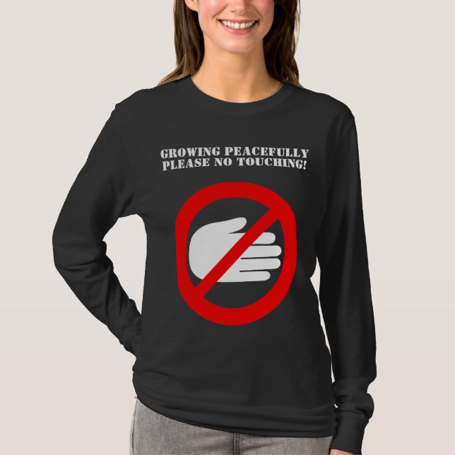 Inte röra behaga moderskapt-skjortan tee shirt (Framsida)