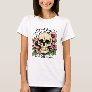 Inte rude, bara hest Shirt | Funny Skull-Blommigt T Shirt