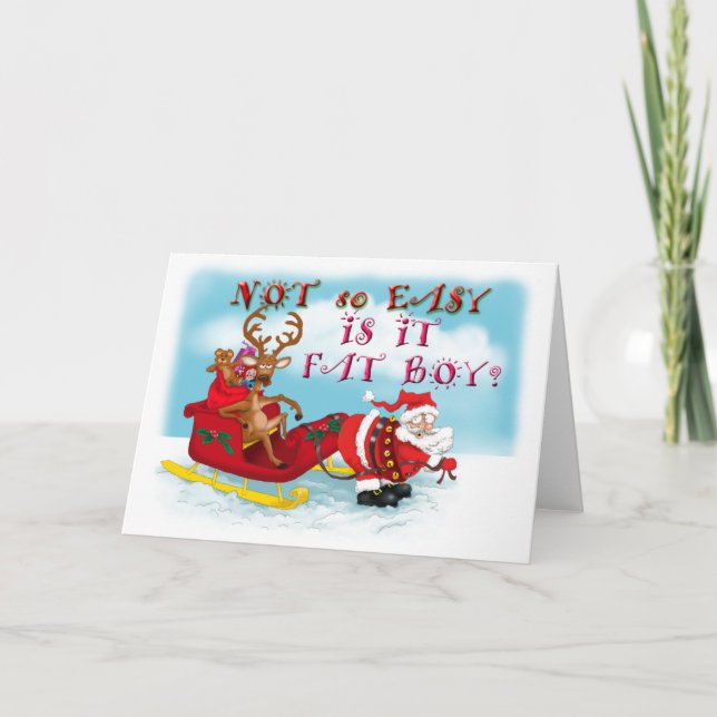 Inte så lätt är det den feta pojken helgkort (Framsida)