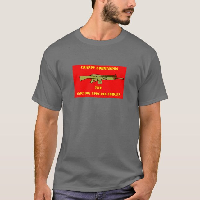 (Inte så) SPECIELLARE STYRKOR, CRAPPY COMMANDO... Tee Shirt (Framsida)