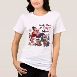Inte-så-super Mamma Roligt Kaos Moderskap T-Shirt