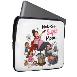 Inte-så-super Mamma Roligt Kaos Moderskap T-Shirt Laptop Fodral
