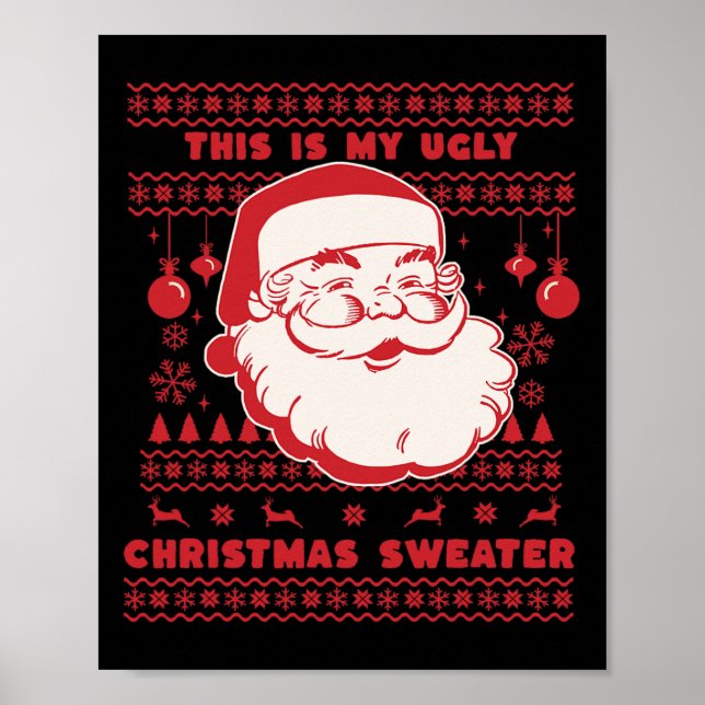 Inte så vacker jultomten Julafton-familjen Poster (Framsidan)