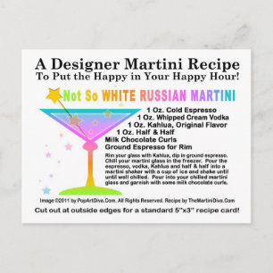 Inte så vitt ryskt vykort för Martini Recipe