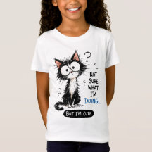 Inte säker på vad jag gör Söt katt T-shirt