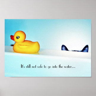 Inte säkert att gå in i vatten poster