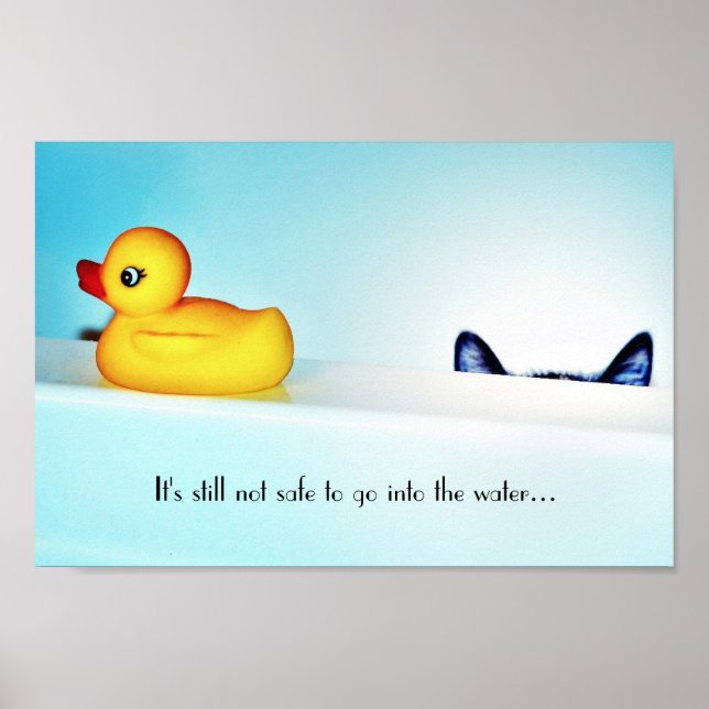 Inte säkert att gå in i vatten poster (Framsidan)