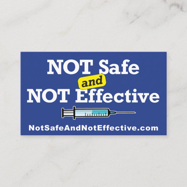 Inte Säkert och inte effektivt Affärskort Visitkort (Framsida)