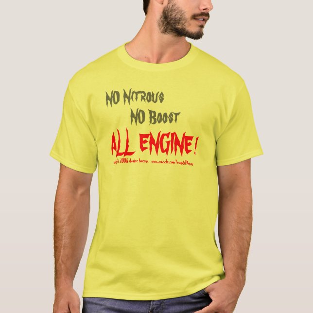 INTE salpeter-, INGEN ökning, ALL MOTOR! ta Tee Shirt (Framsida)