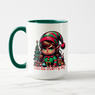 Inte särskilt God jul Elf Lönsam Personlig Mugg