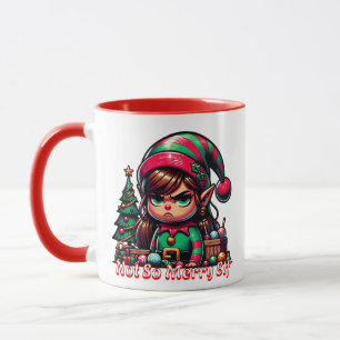Inte särskilt God jul Elf Lönsam Personlig Mugg