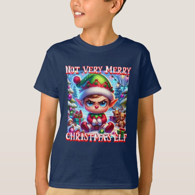 Inte särskilt God jul Elf T Shirt (Framsida)