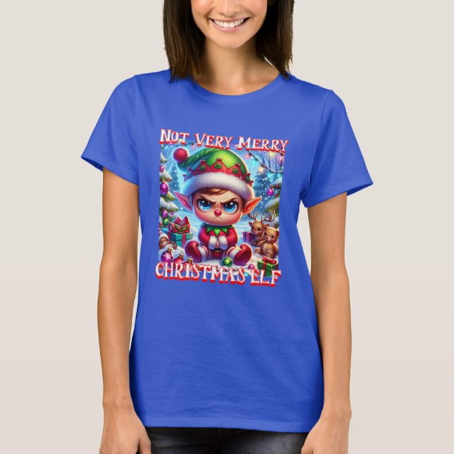 Inte särskilt God jul Elf T Shirt (Framsida)