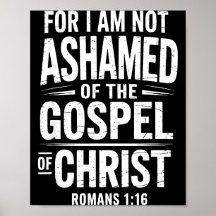 Inte skams Gospel Bibelvers Gud Jesus Kristna Poster