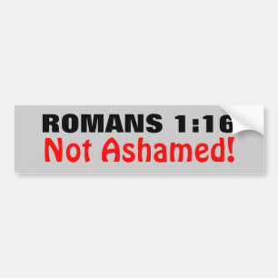 Inte skamsen Romans1:16 Bildekal