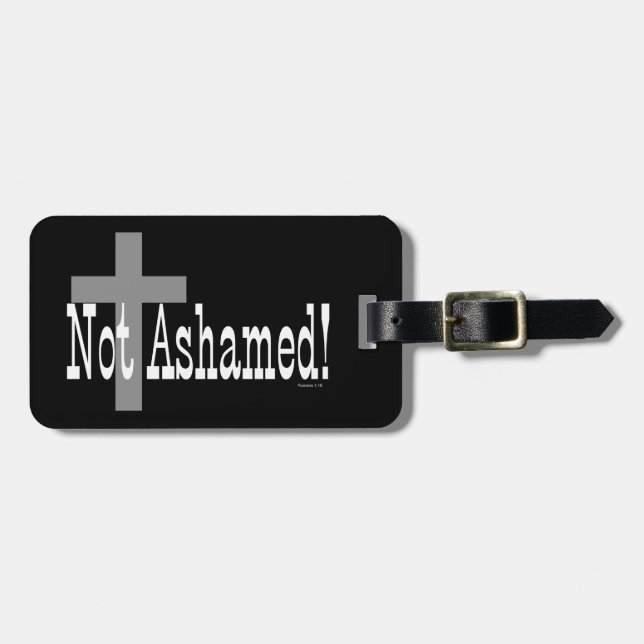 Inte skamset! Romans1:16 (med kor) Bagagebricka (Horisontell Framsida)