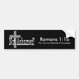 Inte skamset! Romans1:16 (med kor) Bildekal