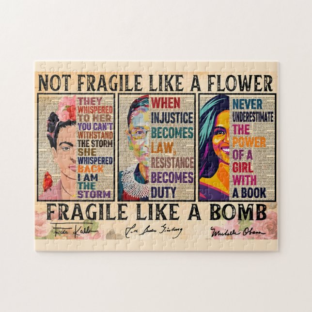 Inte skör som en blomma pussel (Horisontell)