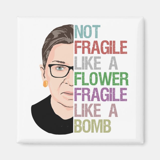 Inte skör som en blomma som en bomb magnet (Framsidan)