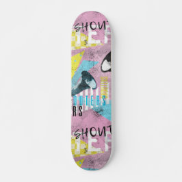 Inte skyttar utan skrik mini skateboard bräda 18,5 cm