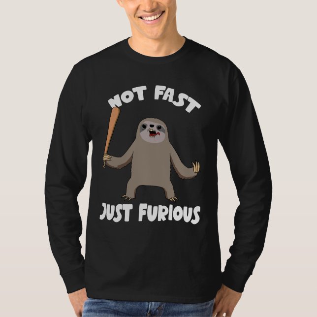 Inte snabb, bara felfri, svärd t shirt (Framsida)