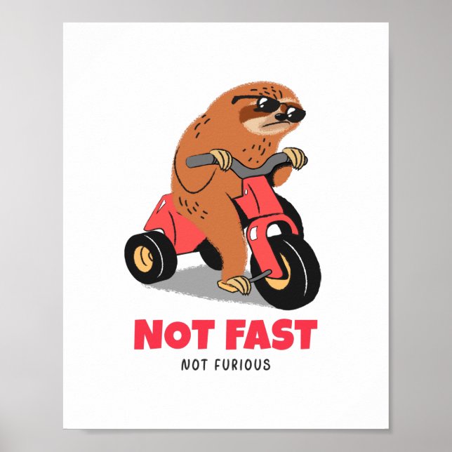 Inte snabb, ej lös poster (Framsidan)