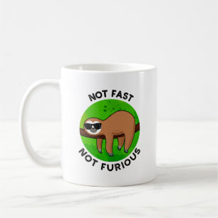 Inte snabb, inte felfri, praktisk film Sloth Pun Kaffemugg