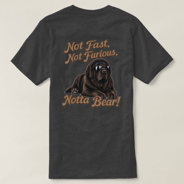 Inte snabb, inte rasande, Notta Bear T Shirt (Design baksida)