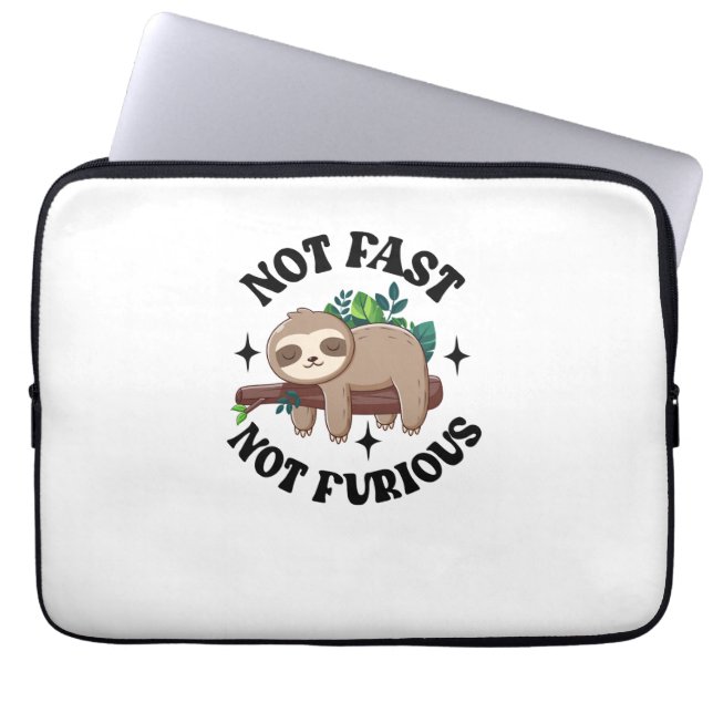Inte snabb, inte rinnande, lätt Cute Sömnig långsa Laptop Fodral (Framsidan)