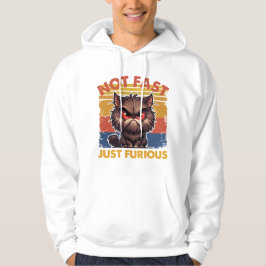 Inte snabb, precis ren katt hoodie