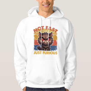 Inte snabb, precis ren katt hoodie