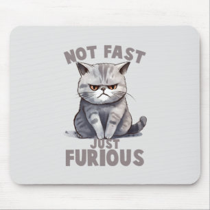 Inte snabb, precis ren, ren Grått Cat Humor Musmatta