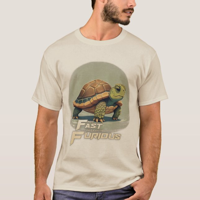 Inte snabb sköldpadda t shirt (Framsida)