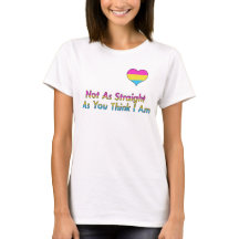 "Inte som den raka" Pansexual/Panromantic skjortan